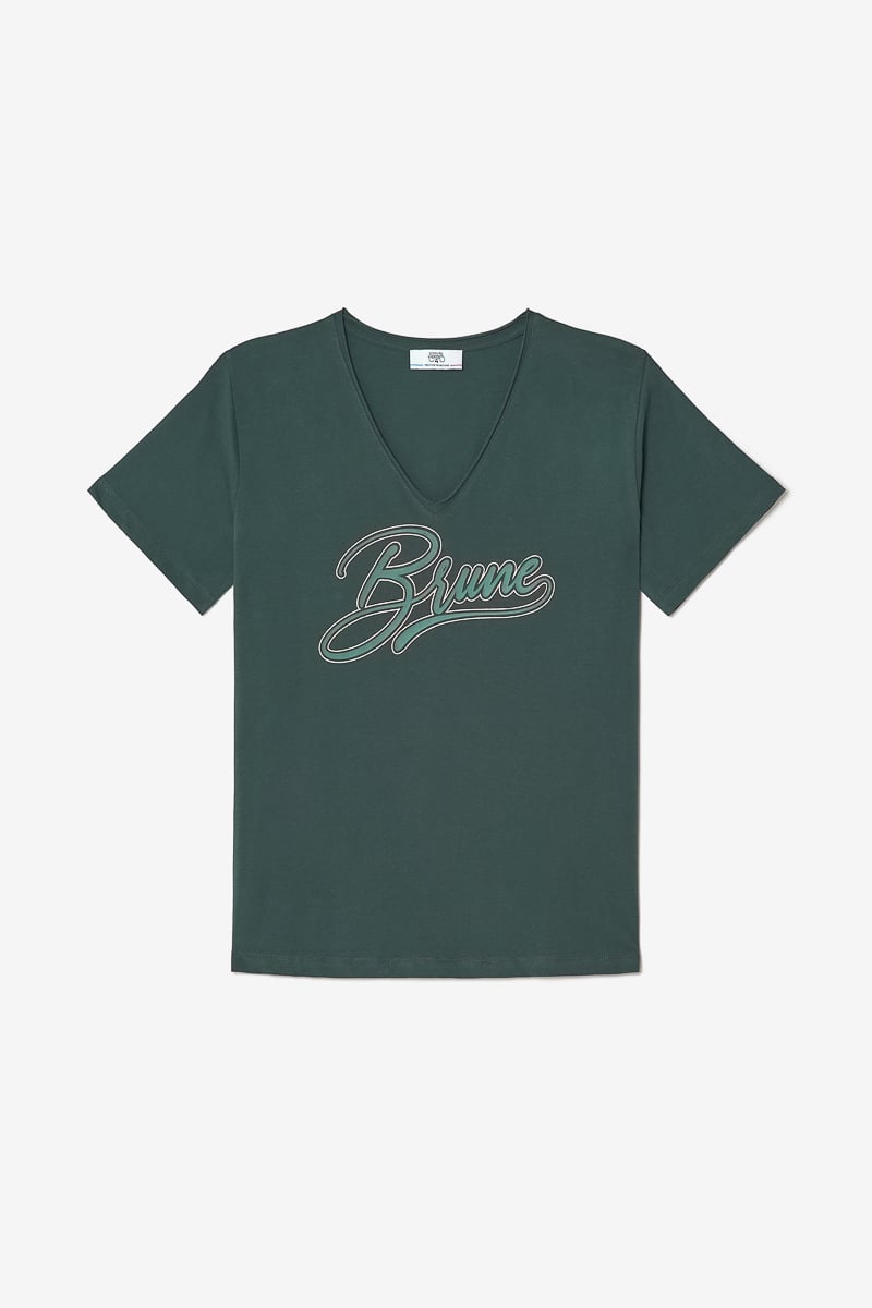 Printed bottle green Sink t-shirt