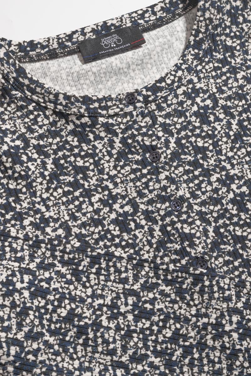 Midnight blue and white floral Alvagi cardigan