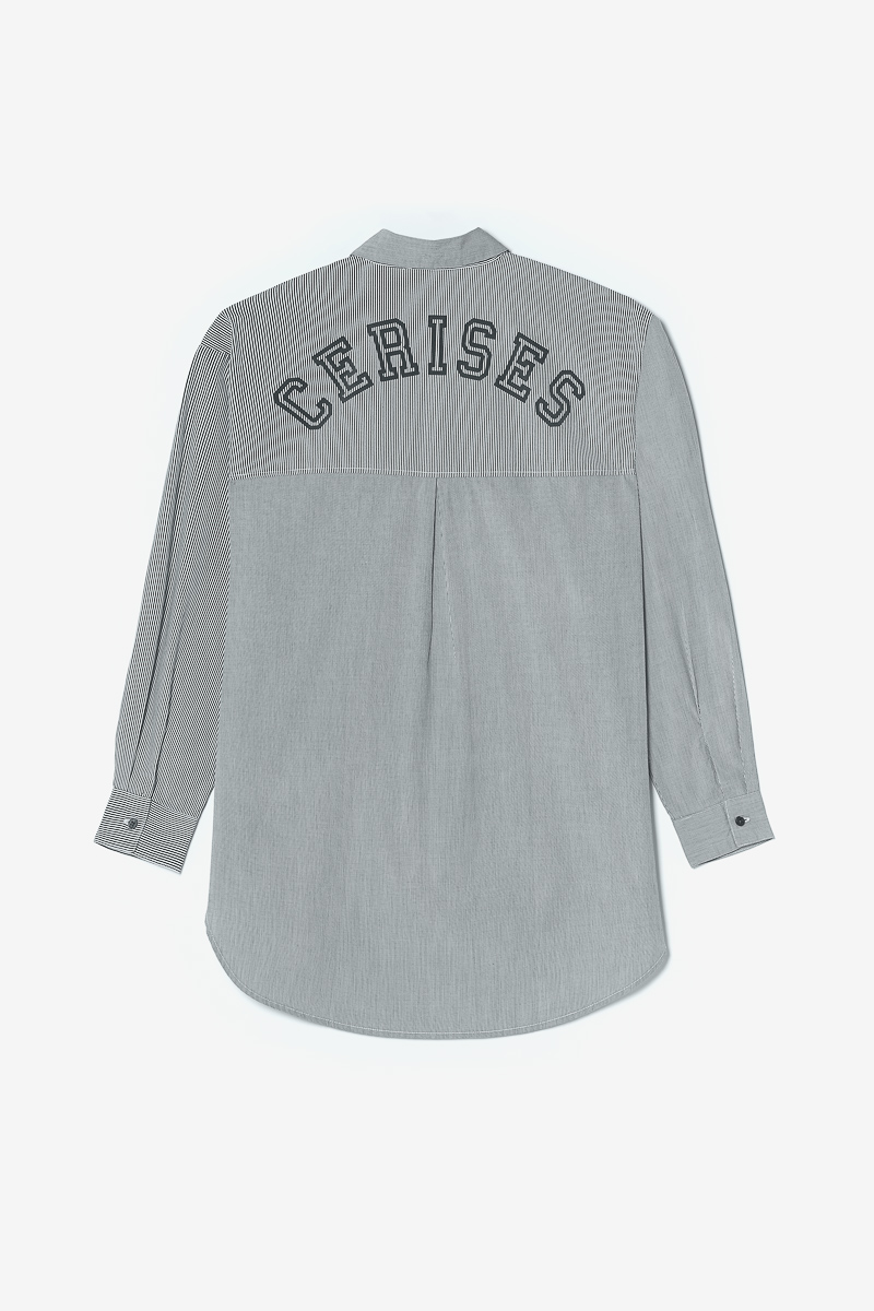 Green striped Ginagi oversized shirt