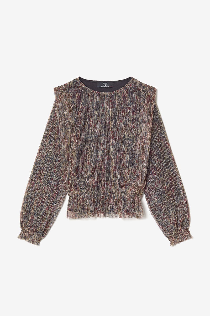 Iridescent paisley print Kiannagi blouse