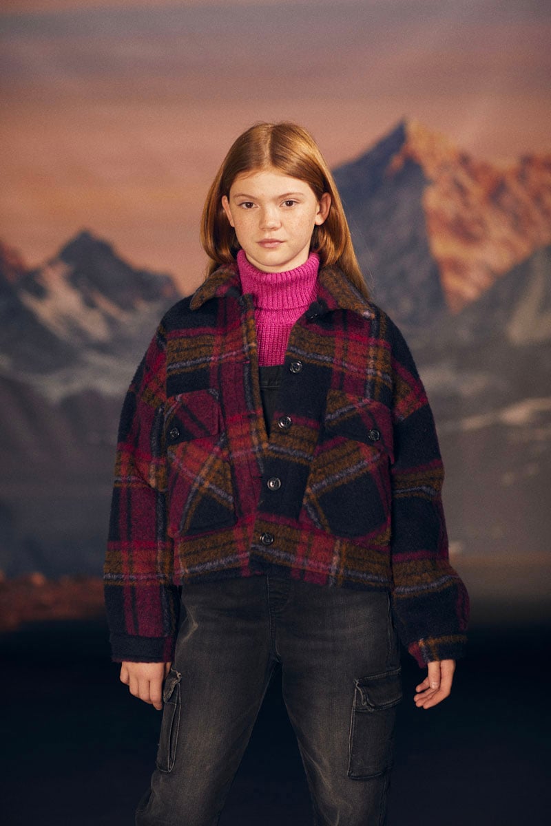 Midnight blue and pink check Osirisgi jacket