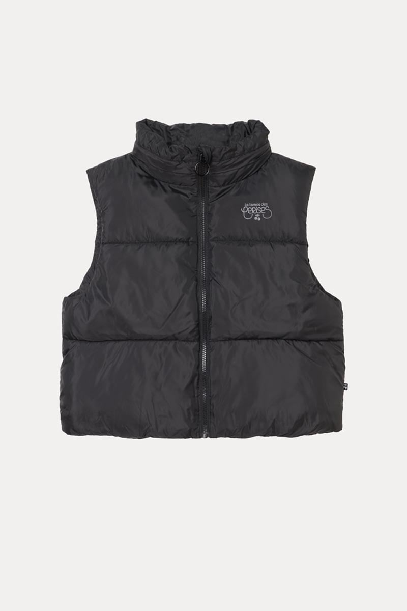 Wynagi black sleeveless down jacket