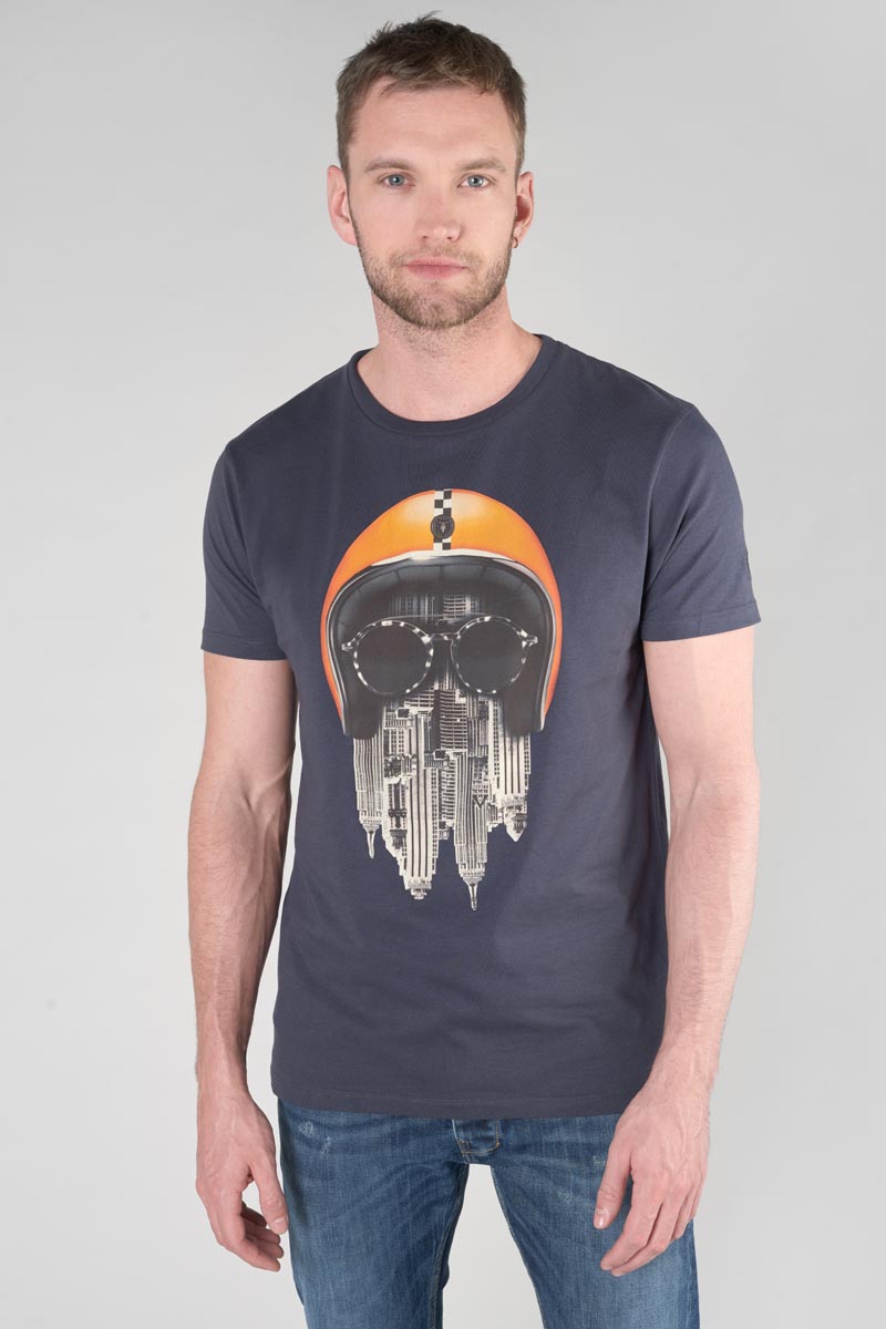 Printed midnight blue Backi t-shirt