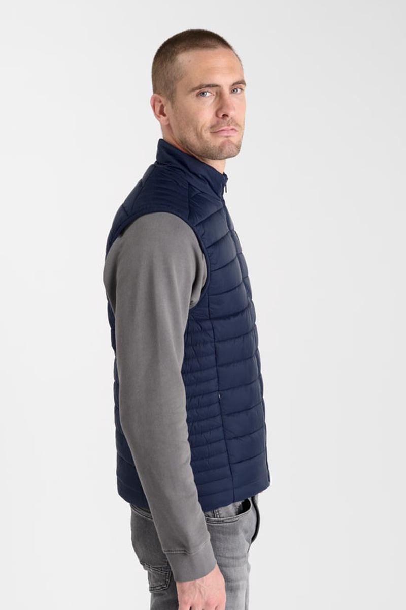 Croz blue sleeveless down jacket