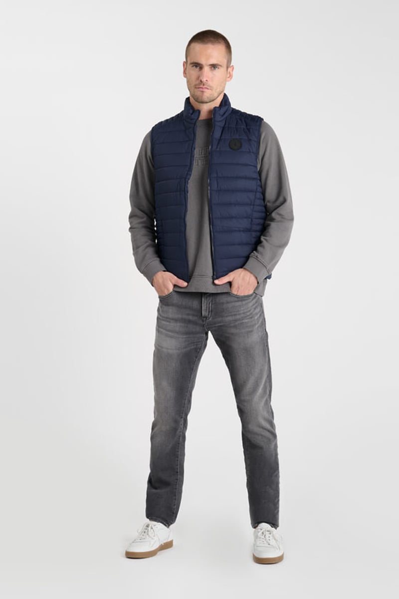 Croz blue sleeveless down jacket