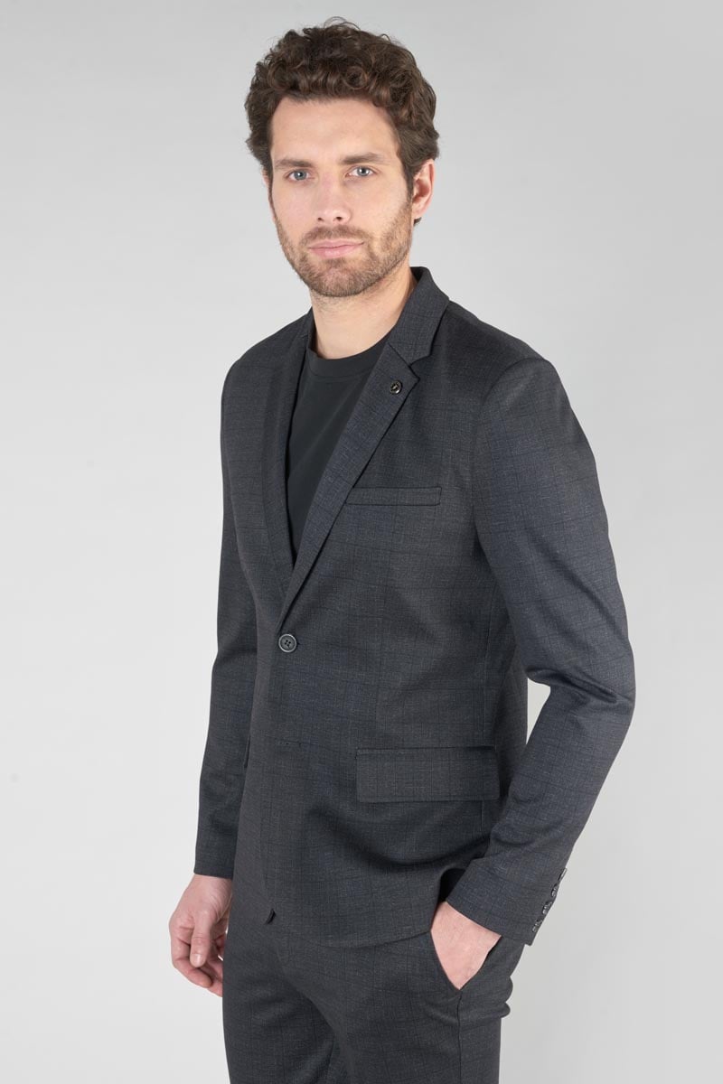 Dark grey checked Natice suit jacket