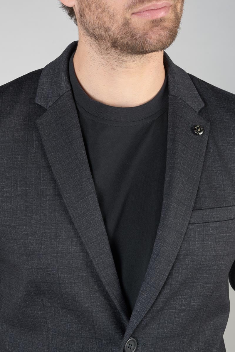 Dark grey checked Natice suit jacket