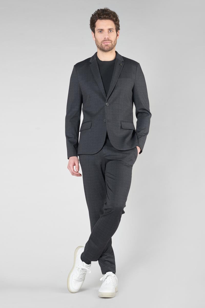 Dark grey checked Natice suit jacket