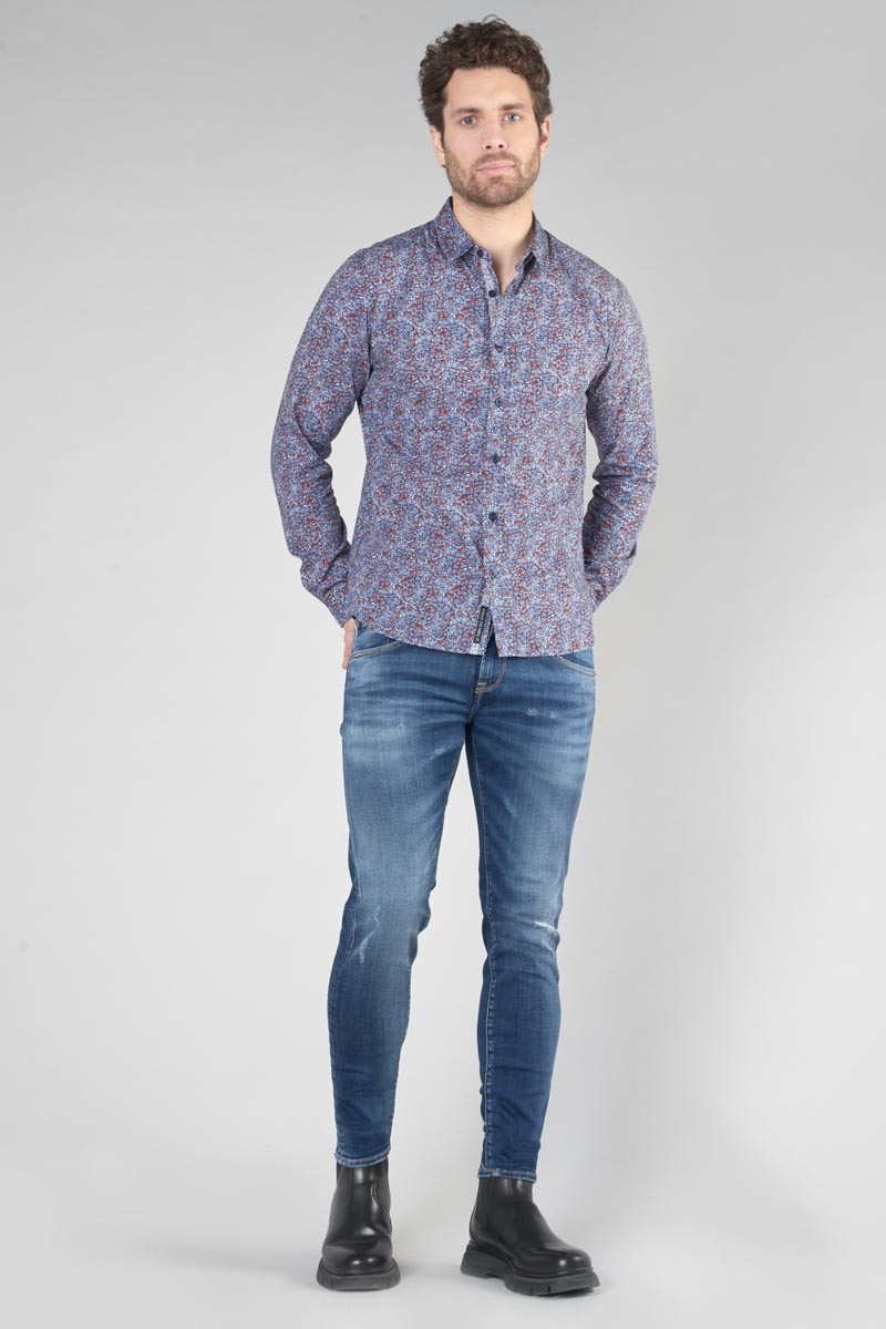 Chemise Retil bleu marine à motif
