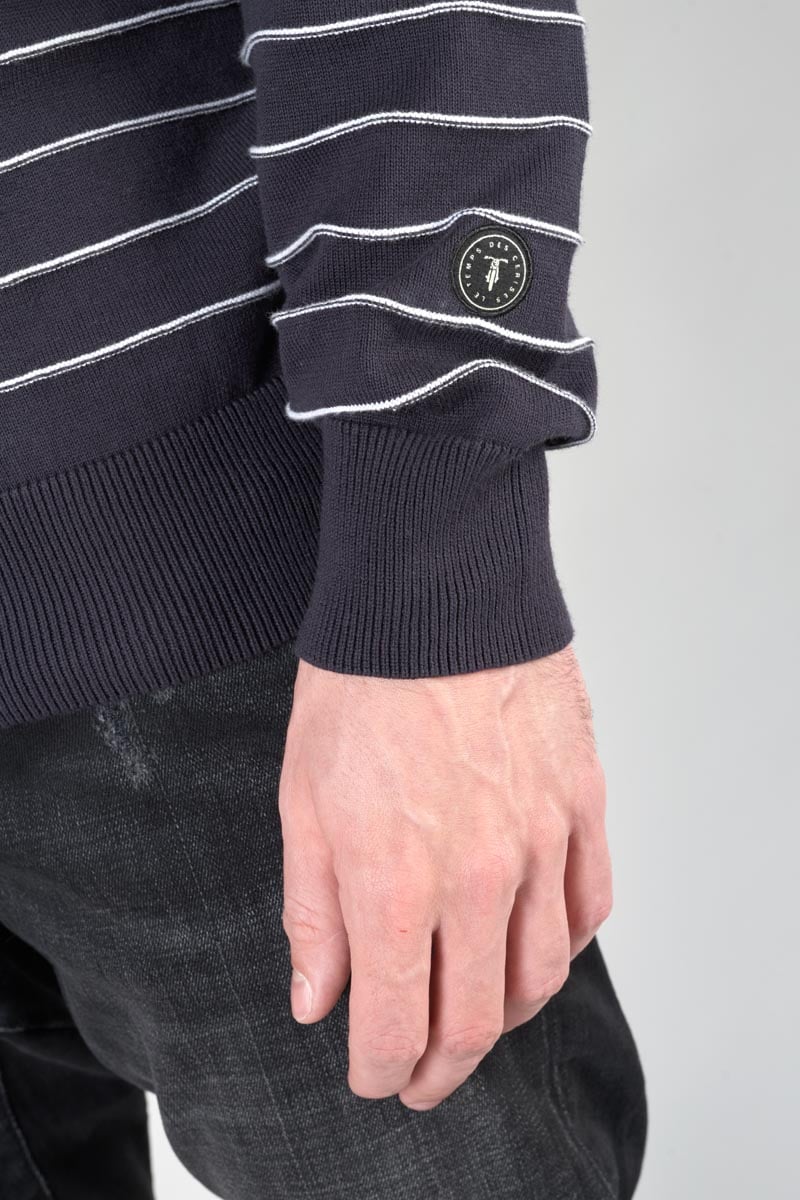 Midnight blue striped Vogel jumper