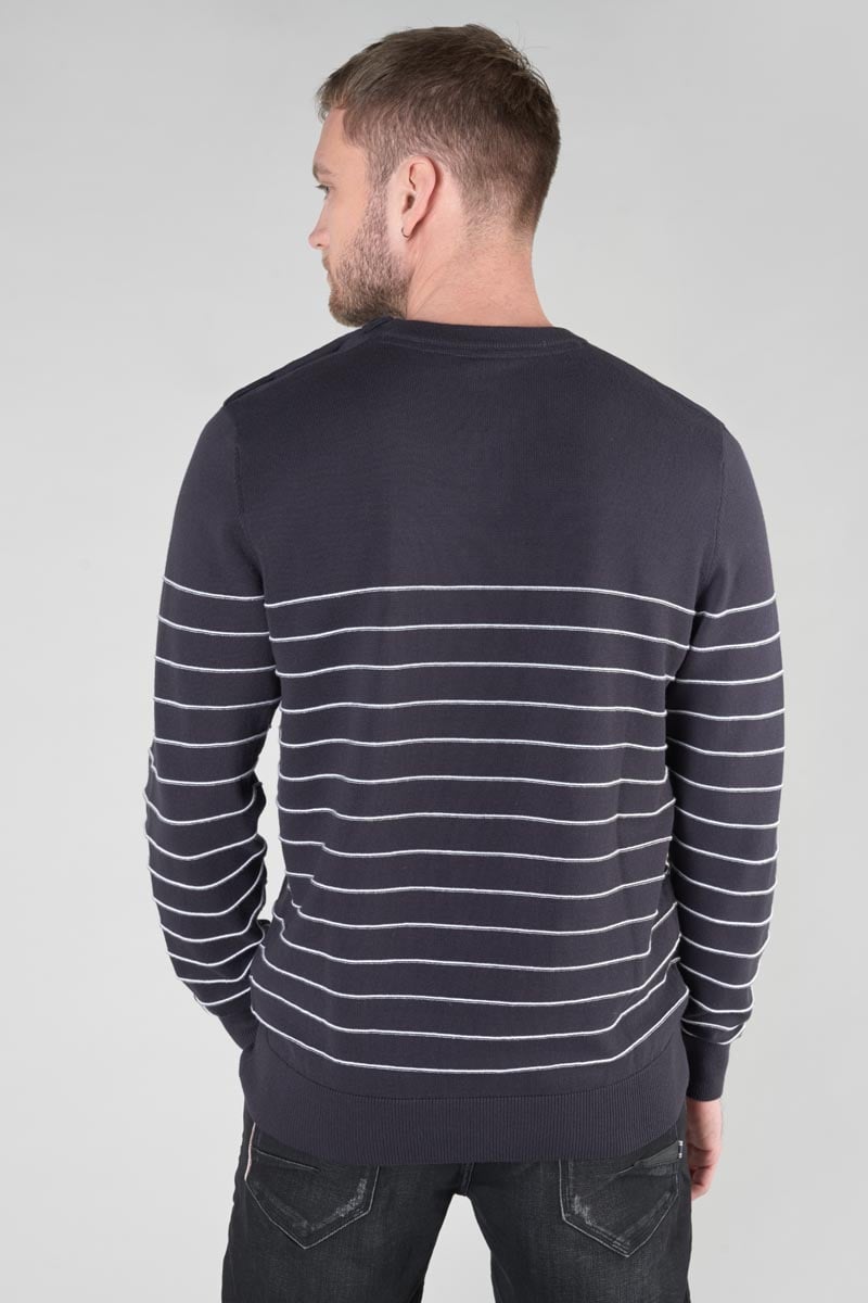 Midnight blue striped Vogel jumper