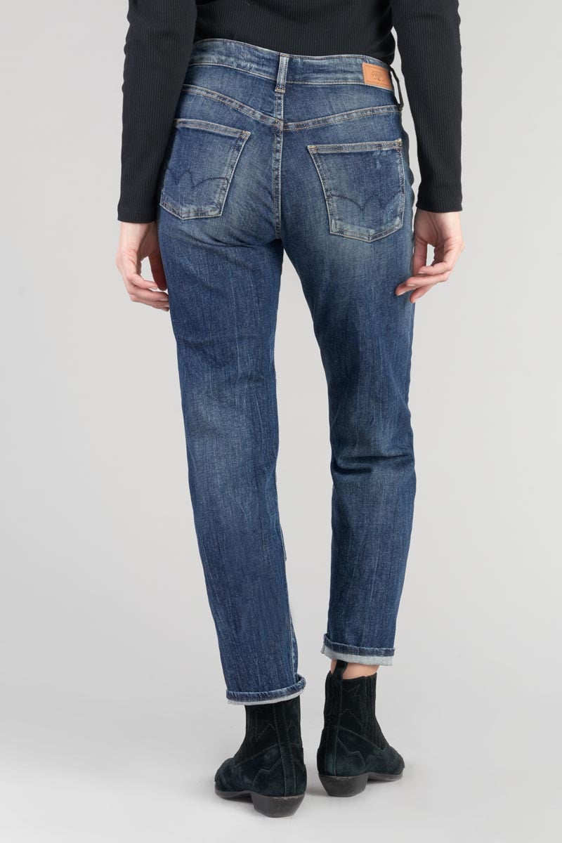 Jeans 400/17 mom Bambino taille haute 7/8ème destroy bleu N°2