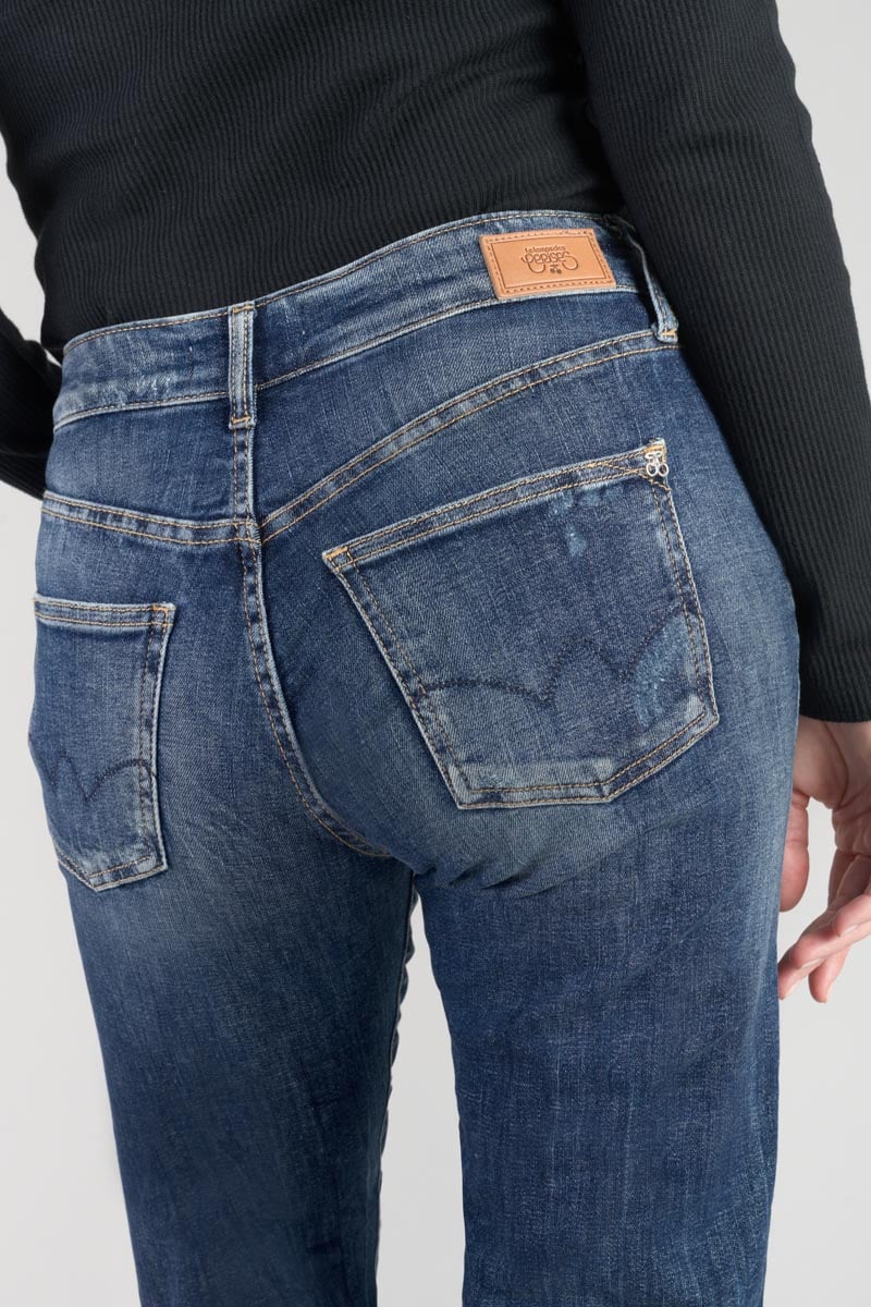 Jeans 400/17 mom Bambino taille haute 7/8ème destroy bleu N°2