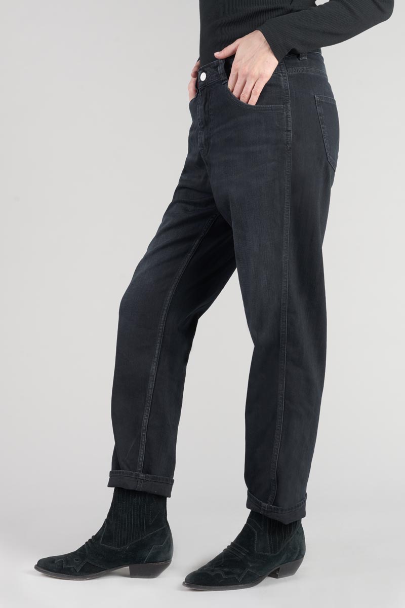 Jeans 400/60 girlfriend Basic high waist blue-black N°1