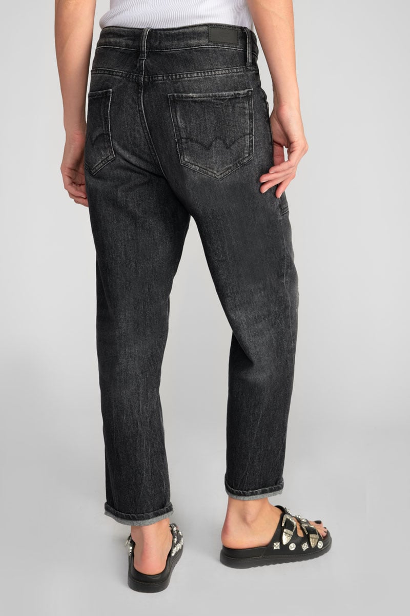 Jeans boyfit Cosy Pocket 7/8th destroy black N°1