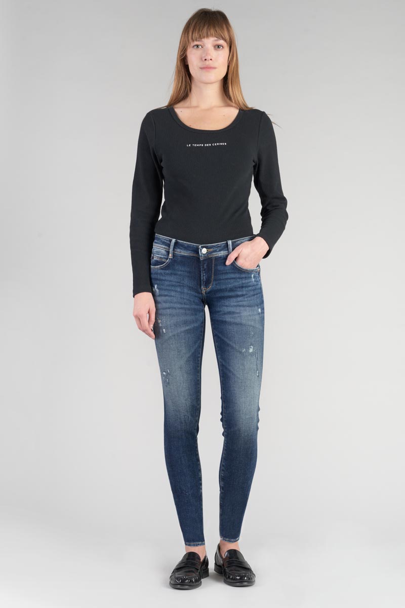 Jeans pulp slim Lilas 7/8th destroy blue N°2