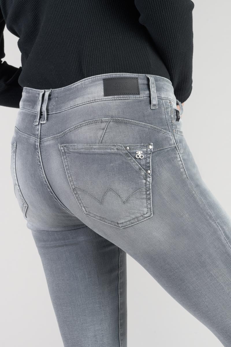 Jeans pulp slim Roche taille haute 7/8ème gris N°2