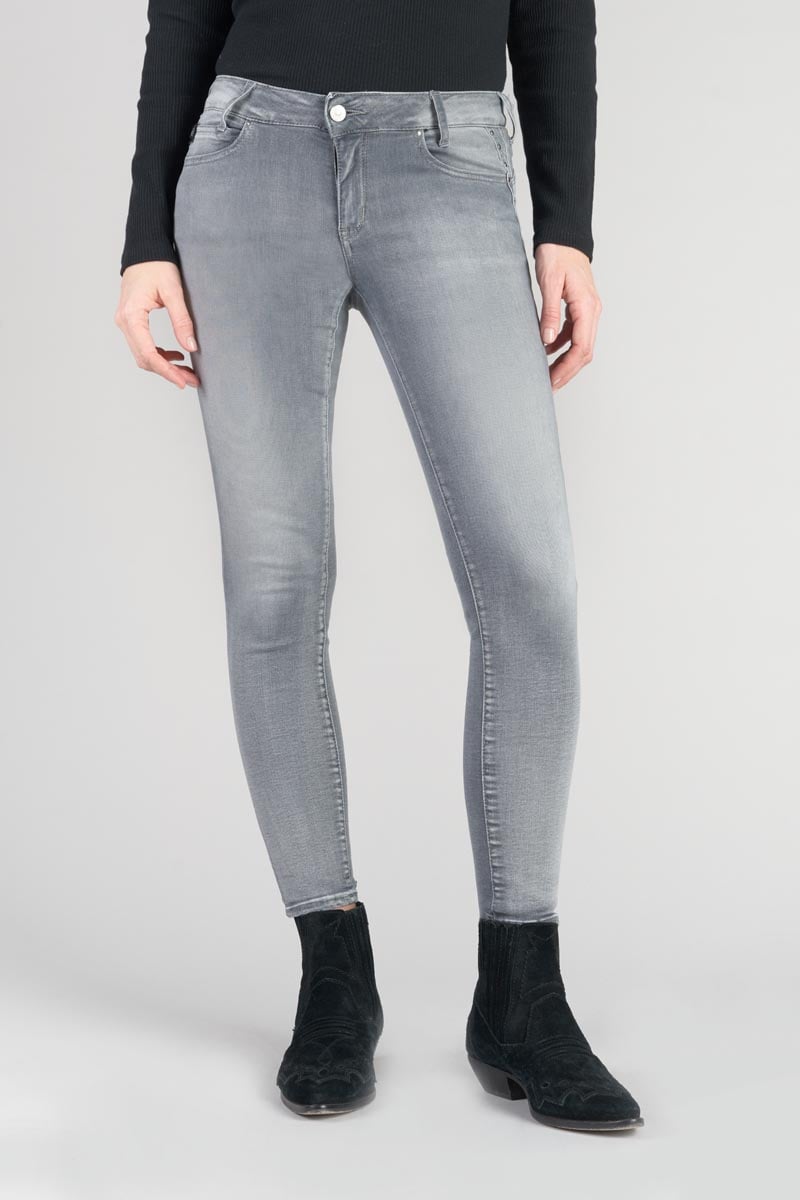 Jeans pulp slim Roche taille haute 7/8ème gris N°2