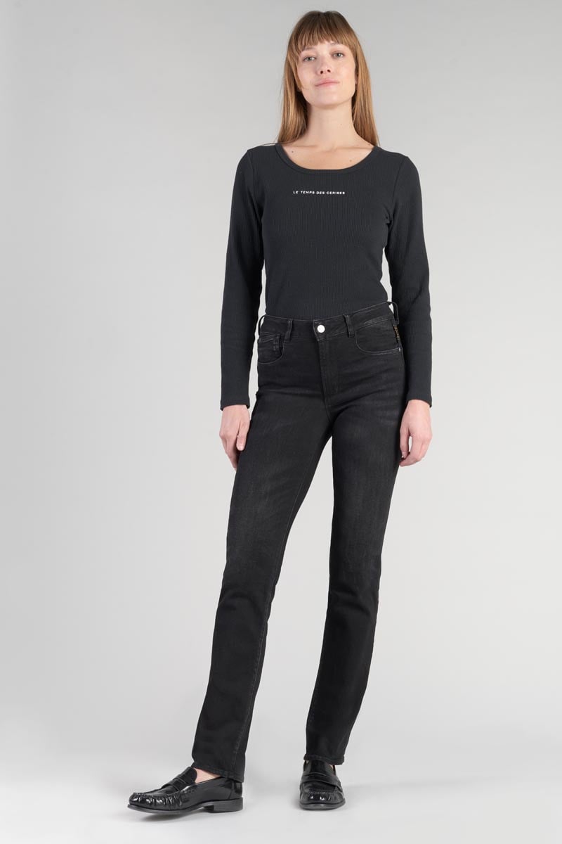 Jeans pulp regular Tac taille haute noir N°1