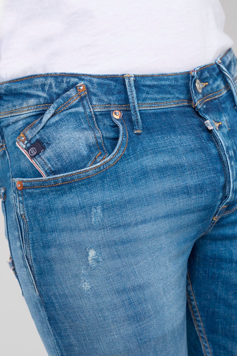 Jeans 600/17 adjusted Basic destroy bleu N°3