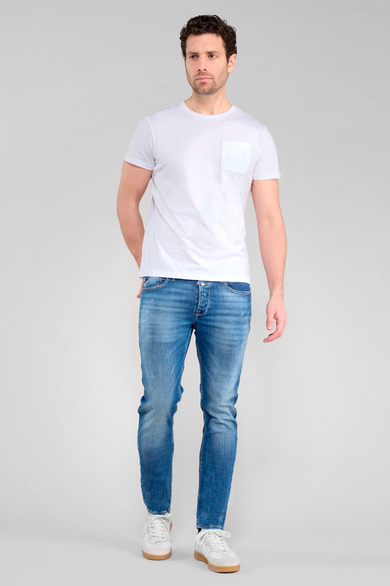 Jeans 600/17 adjusted Basic destroy bleu N°3