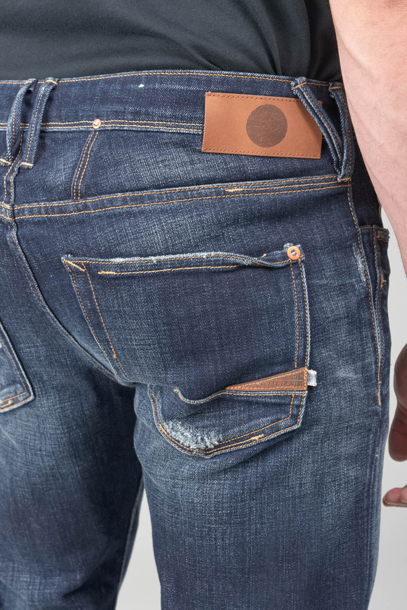 Jeans 600/17 adjusted Basic destroy bleu N°1