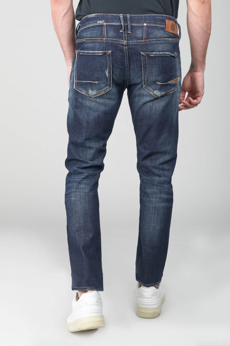 Jeans 600/17 adjusted Basic destroy bleu N°1