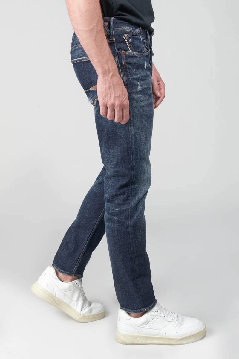 Jeans 600/17 adjusted Basic destroy bleu N°1