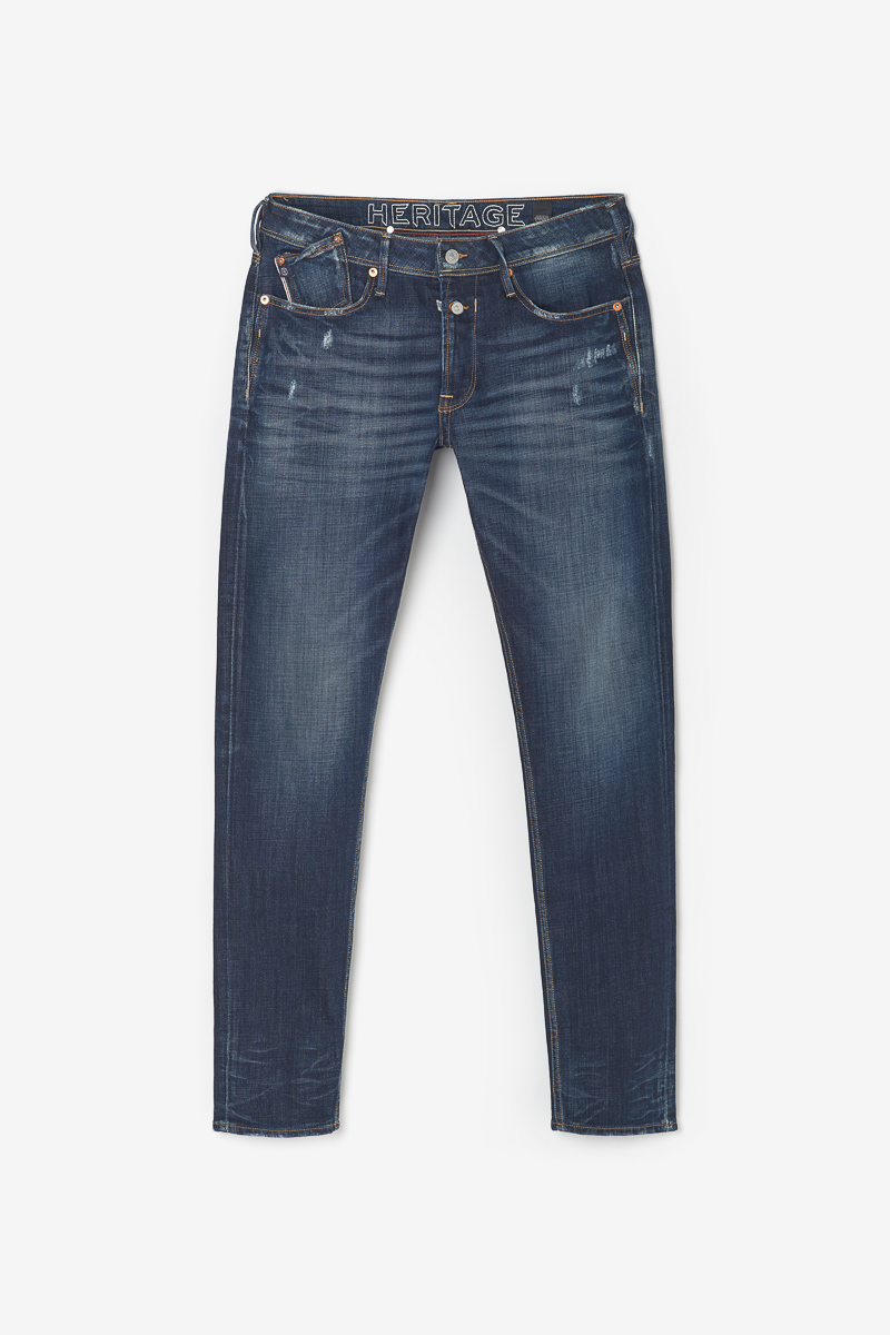 Jeans 600/17 adjusted Basic destroy bleu N°1