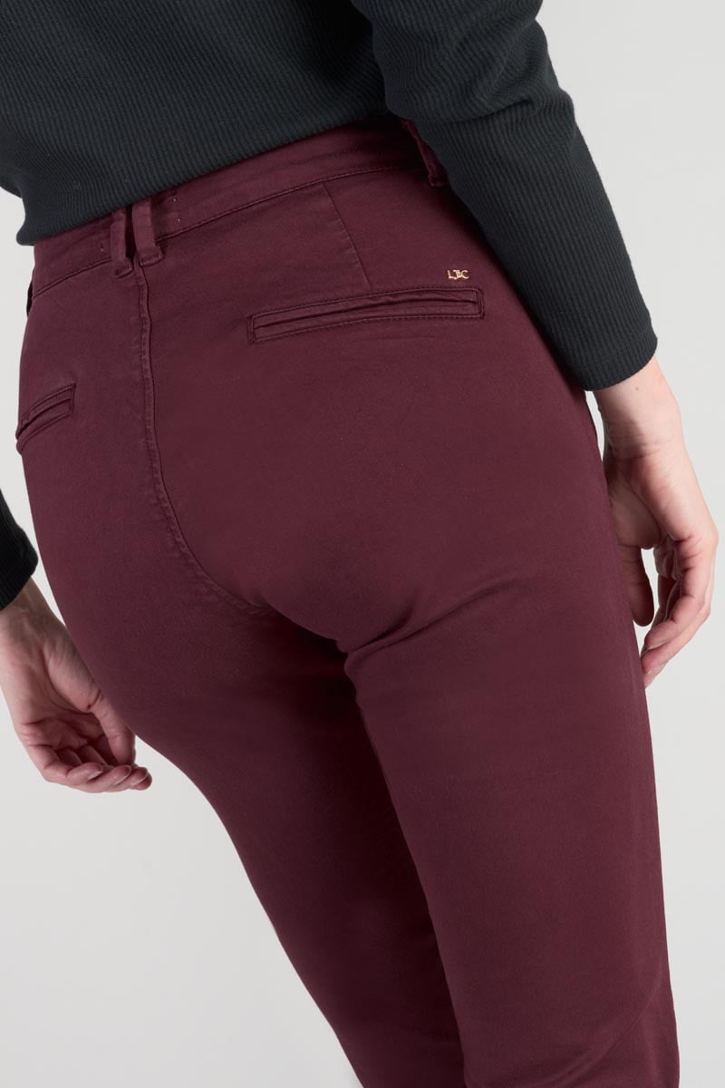 Burgundy Dyli4 chino trousers