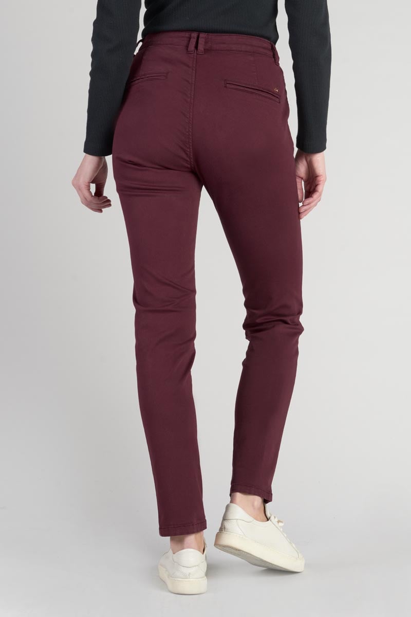 Burgundy Dyli4 chino trousers