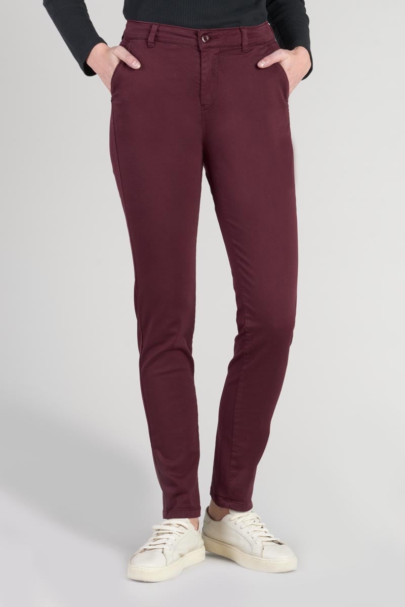 Burgundy Dyli4 chino trousers