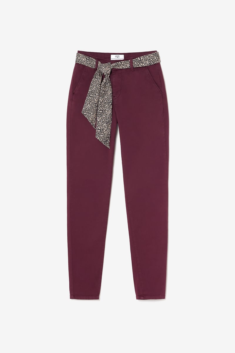 Burgundy Dyli4 chino trousers