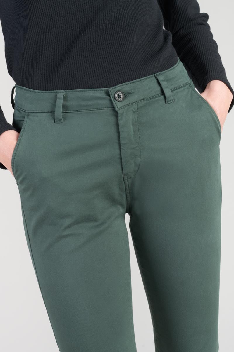 Bottle green Dyli4 chino trousers