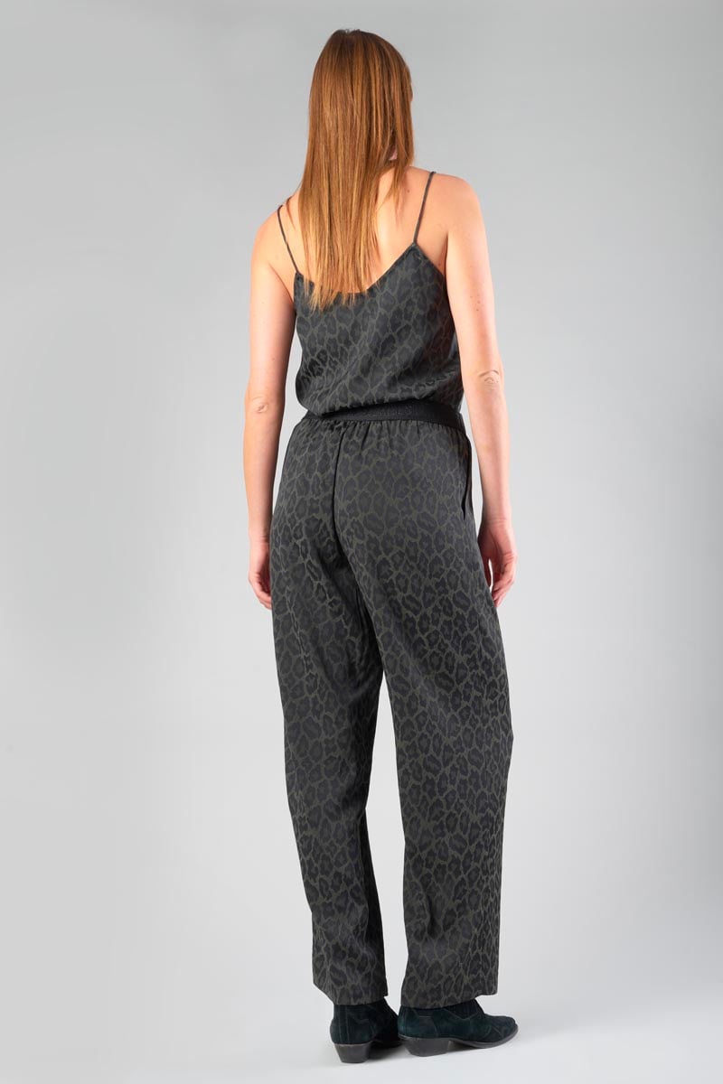 Pantalon fluide Kloe en jacquard léopard