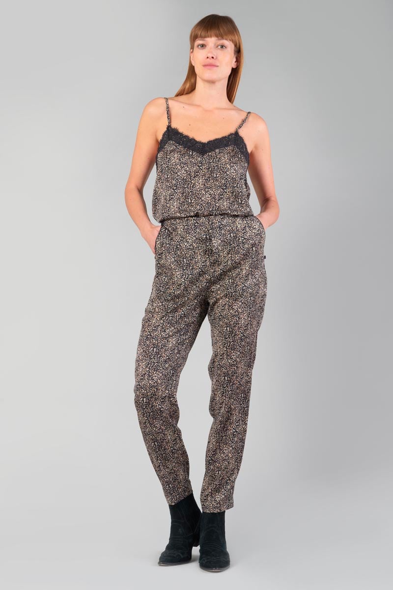 Black patterned Tage trousers