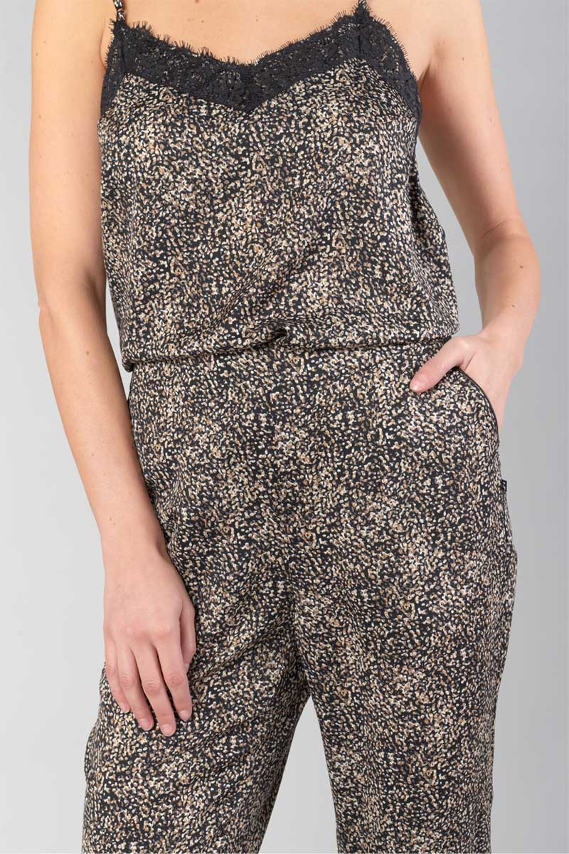 Black patterned Tage trousers