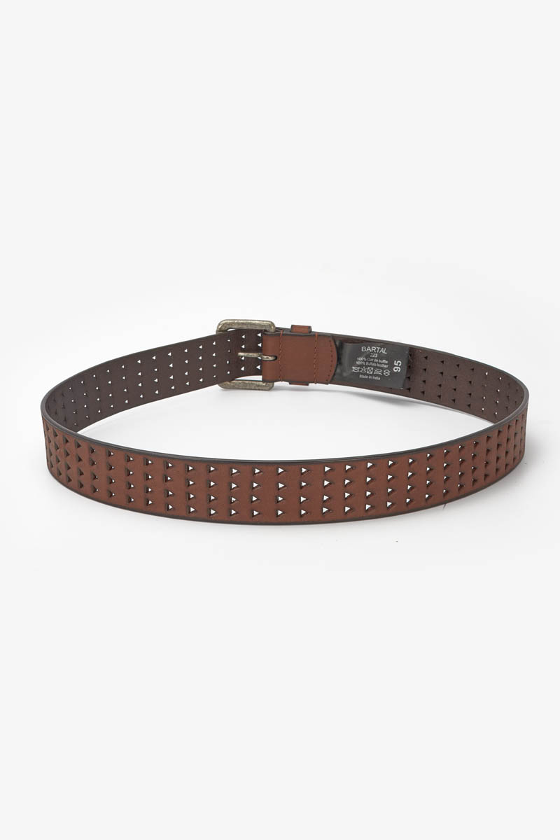 Ceinture Bartal en cuir marron