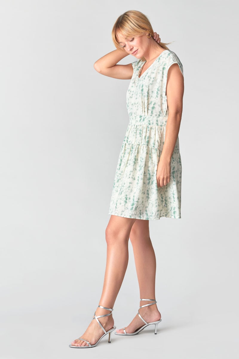 Aqua tie-dye Jasna dress