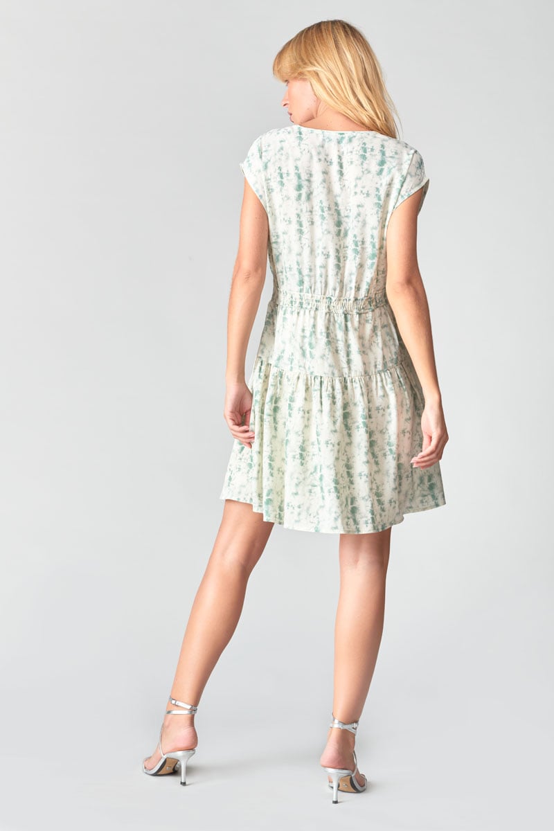 Aqua tie-dye Jasna dress