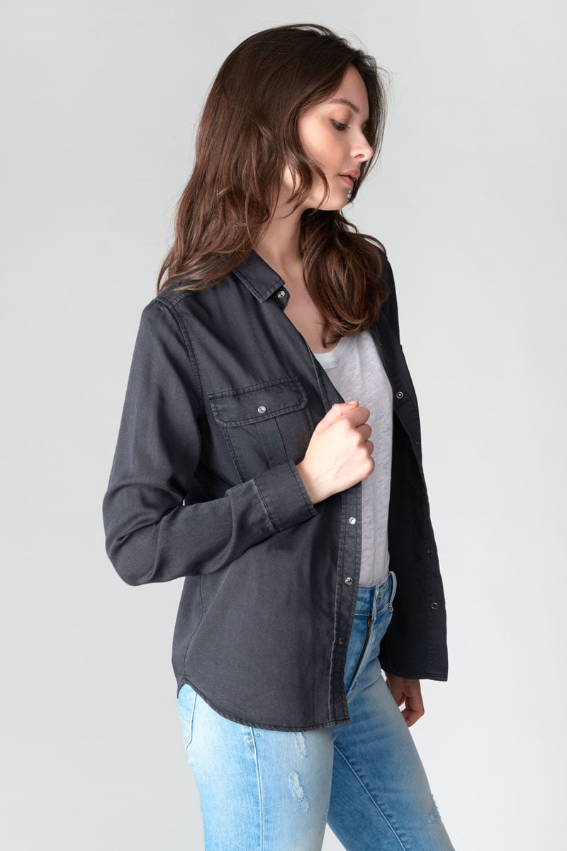 Black Tencel Laelia shirt