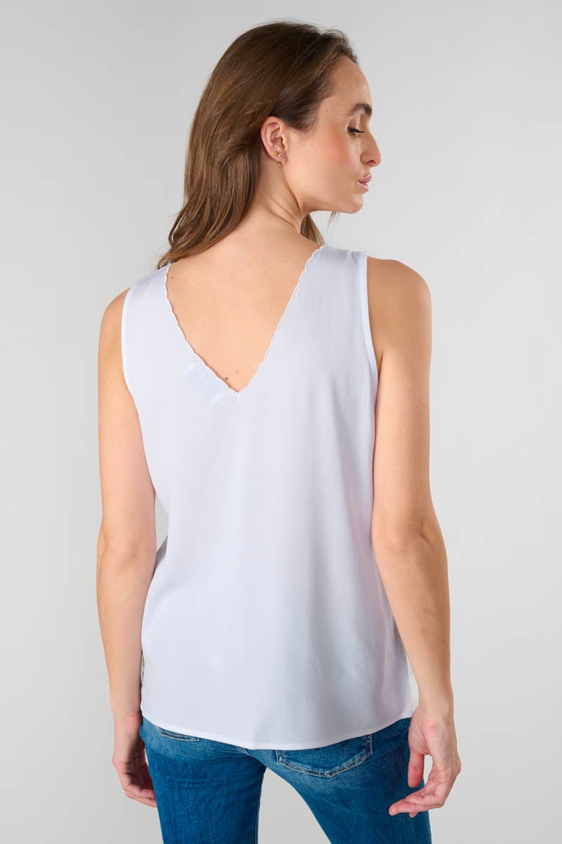 White Tencel Marjoli top