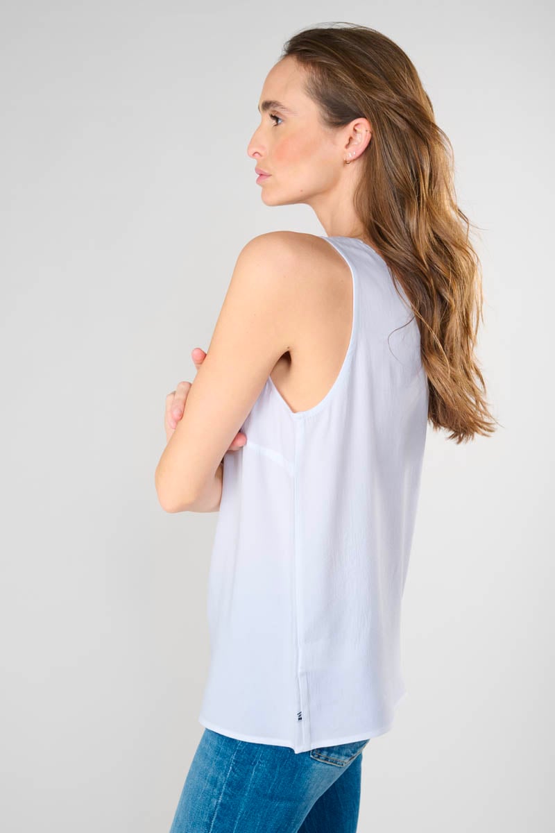 White Tencel Marjoli top