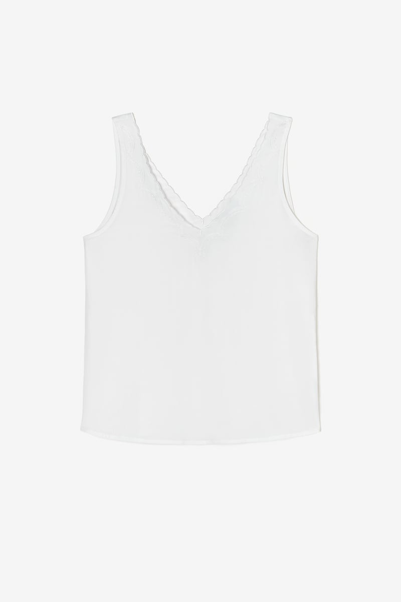 White Tencel Marjoli top