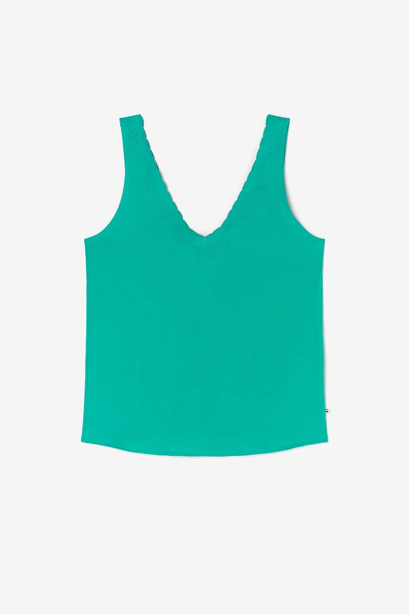 Emerald green Tencel Marjoli top