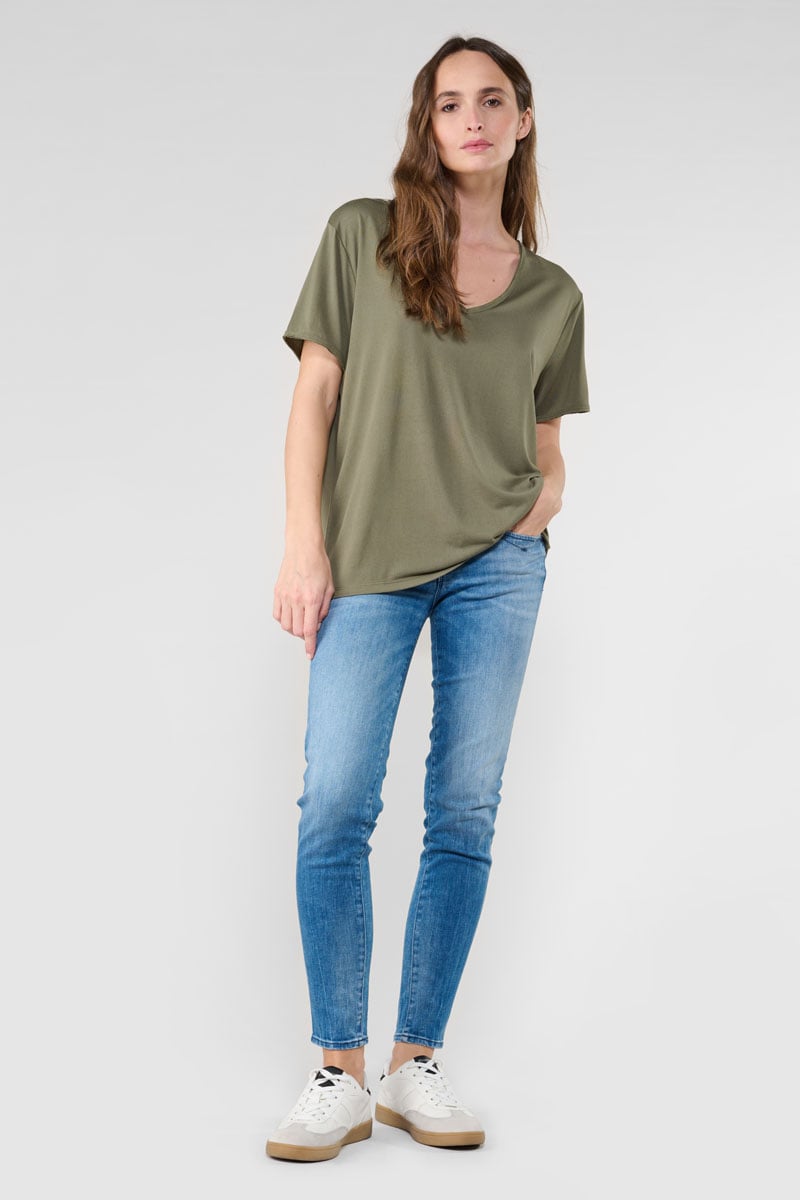 Khaki embroidered Parodia t-shirt