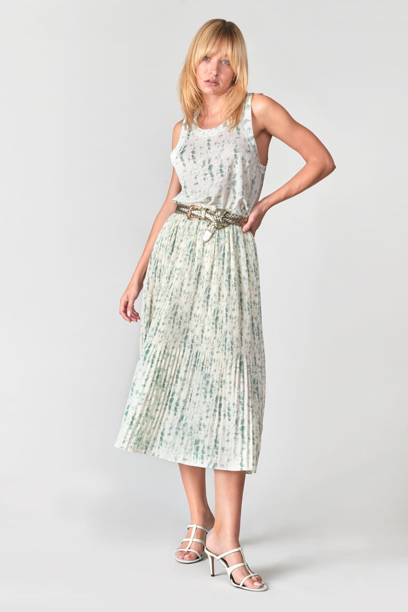 Aqua tie-dye Pepino maxi skirt