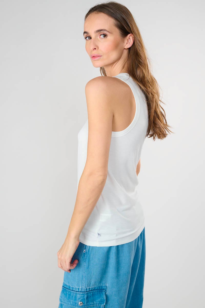 White Posidon tank top