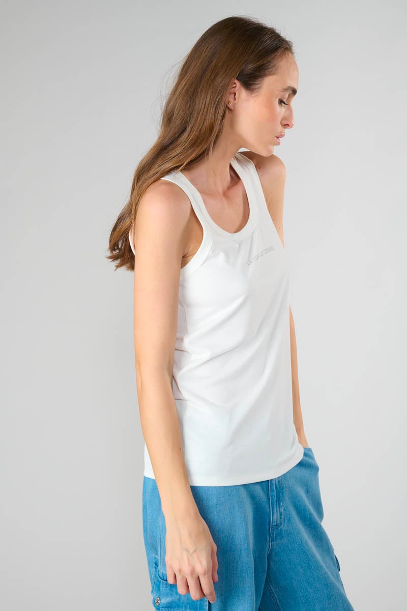 White Posidon tank top