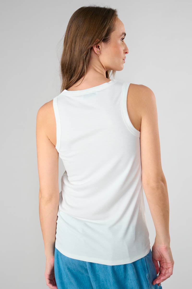 White Posidon tank top